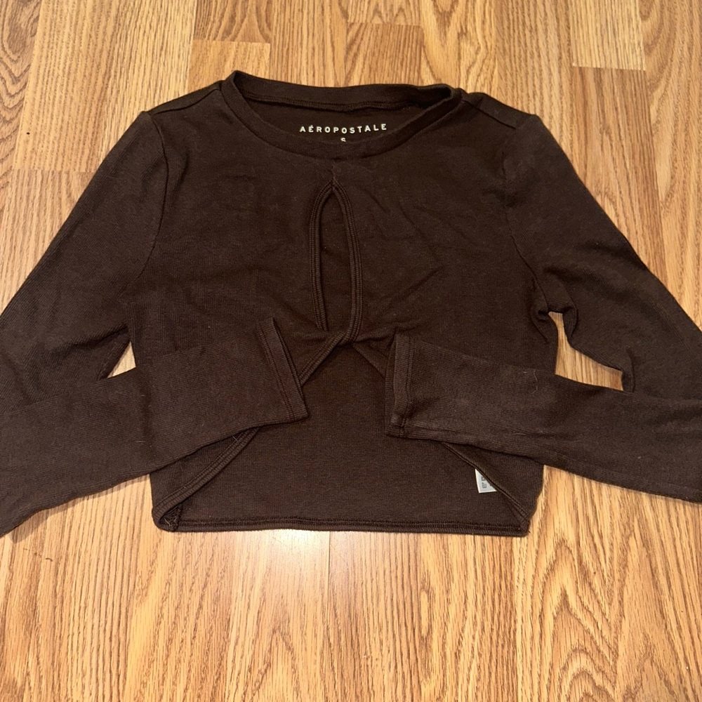 Aeropostale Chocolate Long Sleeve Top